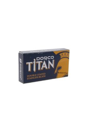 Ξυραφάκια Dorco Titan Stainless κατάλληλα για όλες τις ξυριστικές μηχανές. Κάθε κουτάκι περιέχει 10 ξυραφάκια.